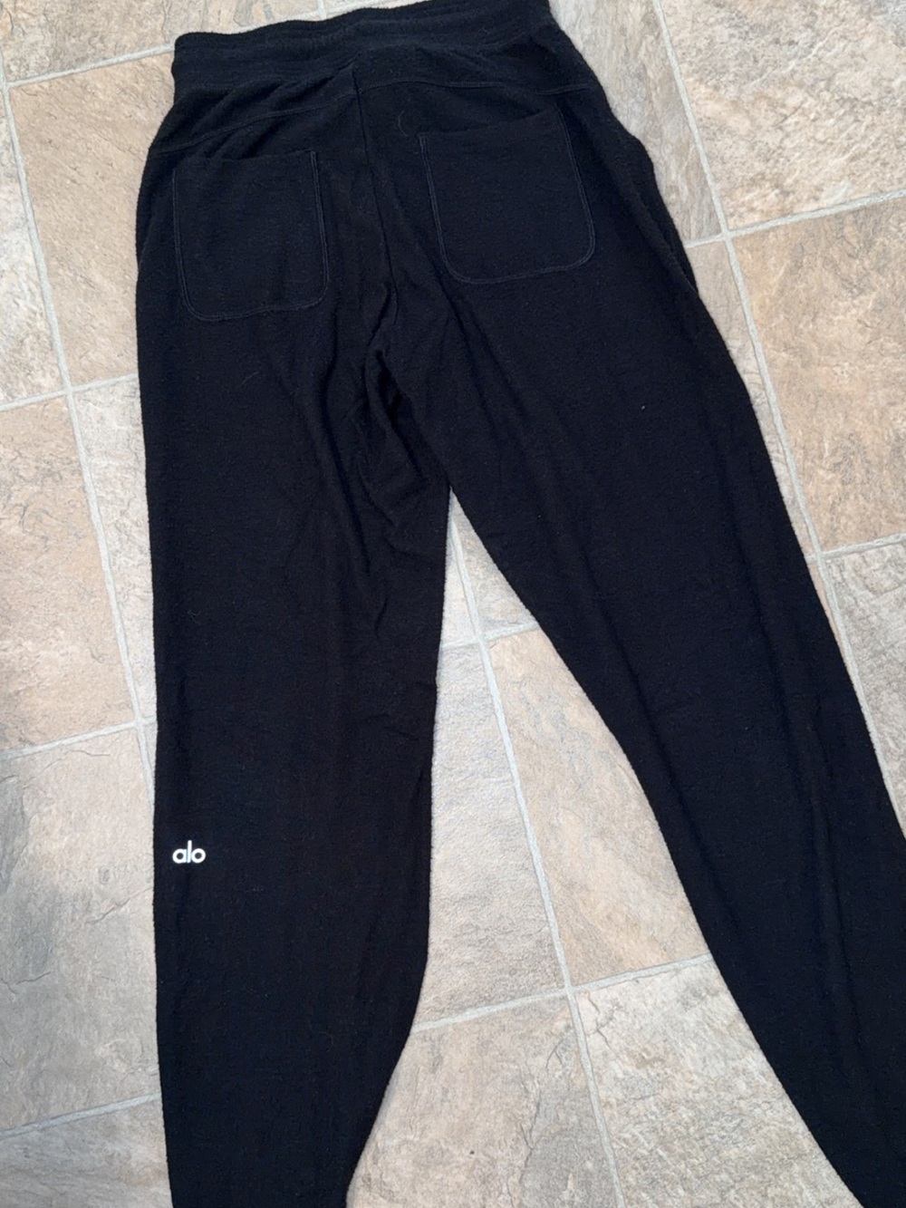 ALO Yoga Black Women's Jogger Pants with Calf Logo